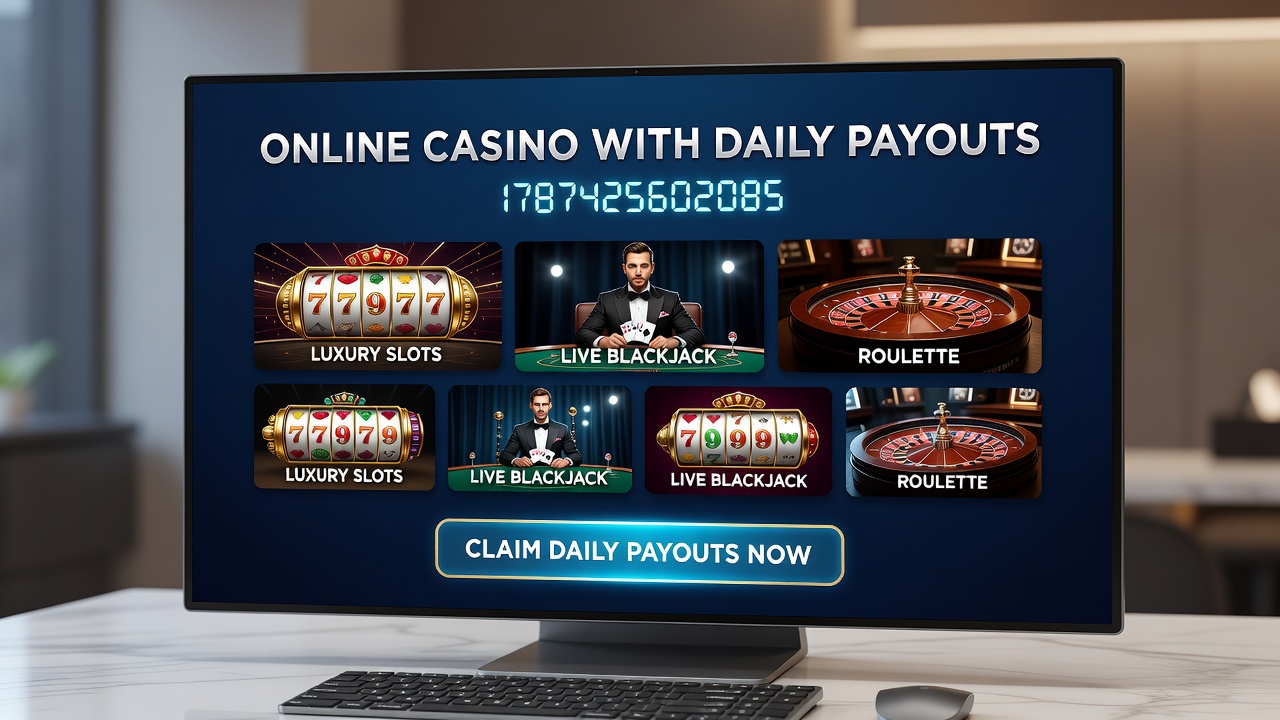 Illustration of mobile interfaces displaying verified daily payout confirmations in online casino environments