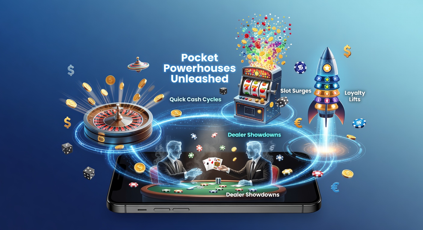 Smartphone screen displaying vibrant slot reels and live dealer table in a mobile casino app, capturing the essence of pocket-sized gaming power