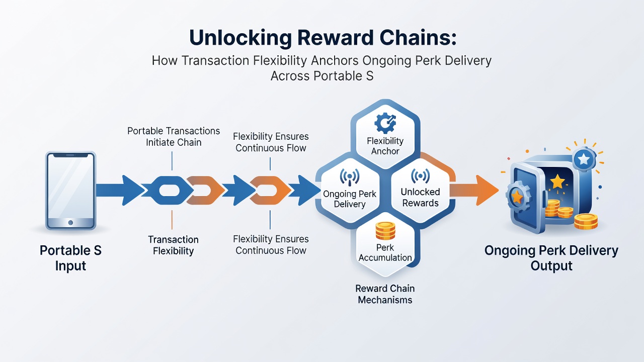 Illustration of reward chain mechanics linking payments to mobile slot and dealer perks
