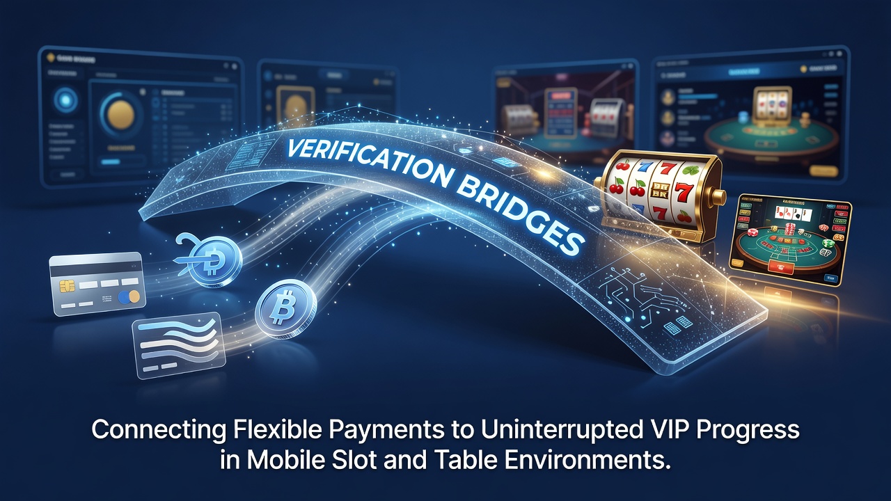 Mobile casino interface showing payment verification and VIP tier progression on a smartphone screen during slot and table gameplay